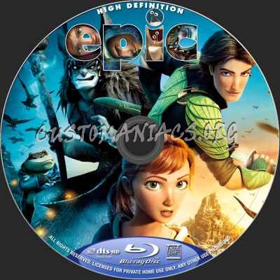 Epic (2D+3D) blu-ray label