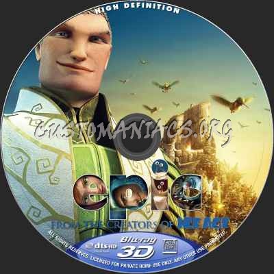 Epic (2D+3D) blu-ray label