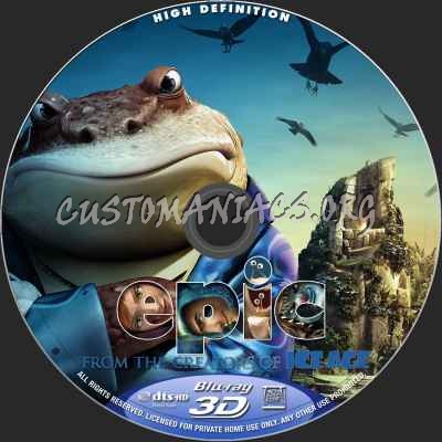 Epic (2D+3D) blu-ray label