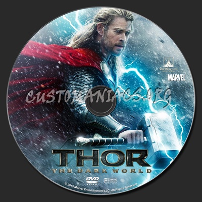 Thor The Dark World dvd label