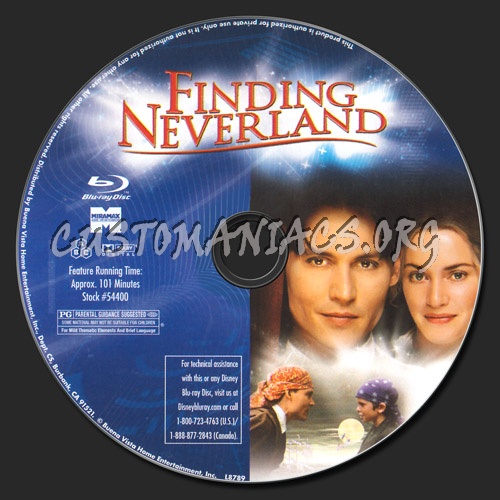 Finding Neverland blu-ray label