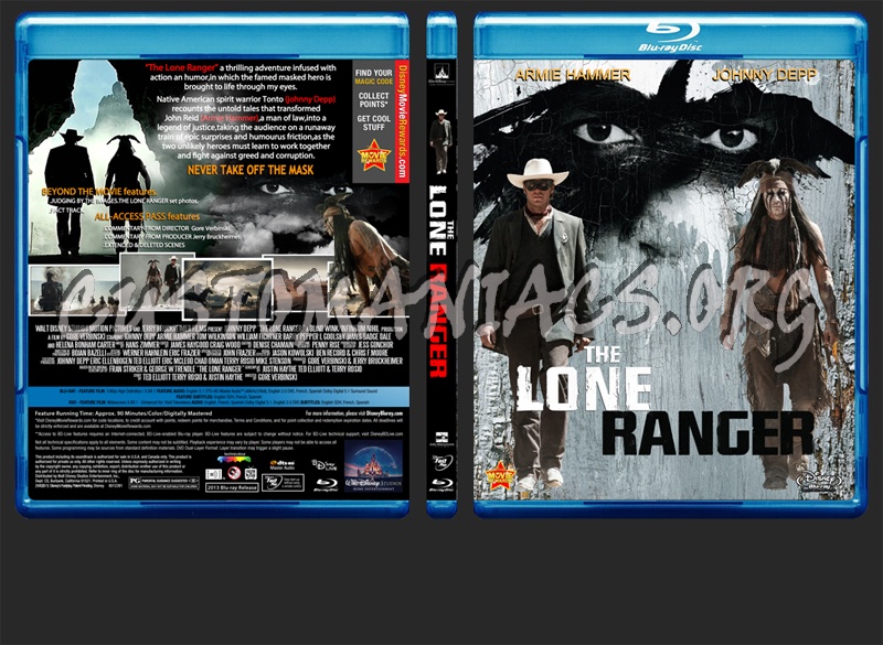 The Lone Ranger blu-ray cover