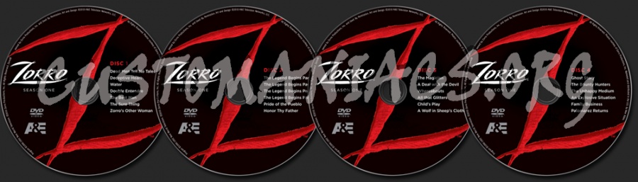 Zorro Season 1 dvd label