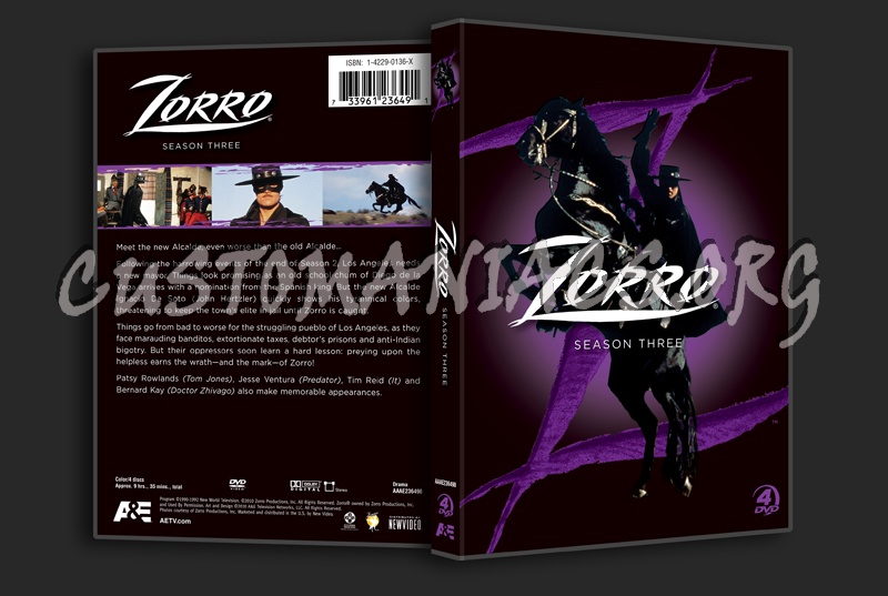 Zorro Season 3 dvd cover