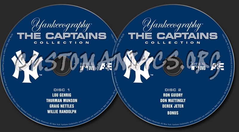 Yankeeography The Captains Collection dvd label