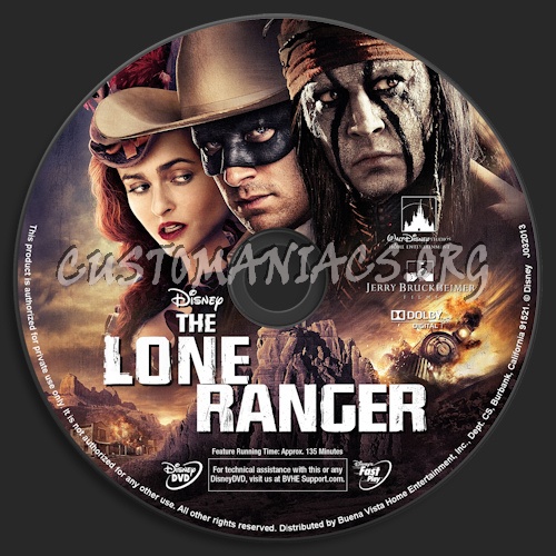 The Lone Ranger dvd label