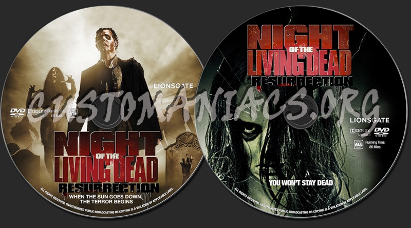Night of the Living Dead: Resurrection dvd label