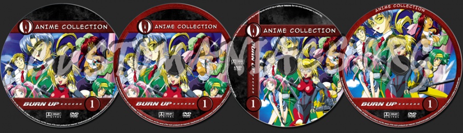 Anime Collection Burn Up Excess dvd label