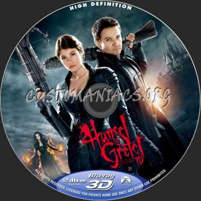 Hansel & Gretel Witch Hunters (2D+3D) blu-ray label