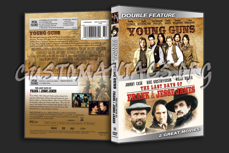 Young Guns / The Last Days of Jesse James dvd cover