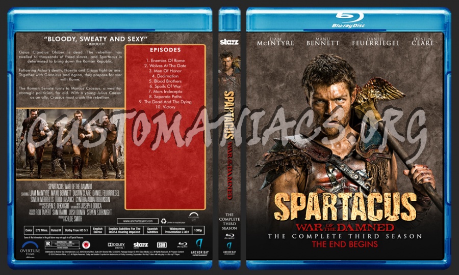 Spartacus Tv Collection blu-ray cover