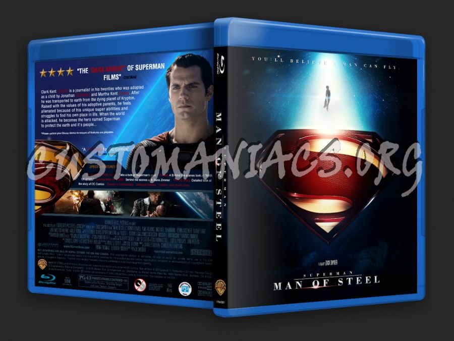 Man of Steel blu-ray cover