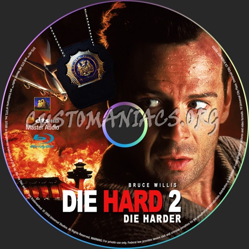 Die Hard 2 Die Harder blu-ray label