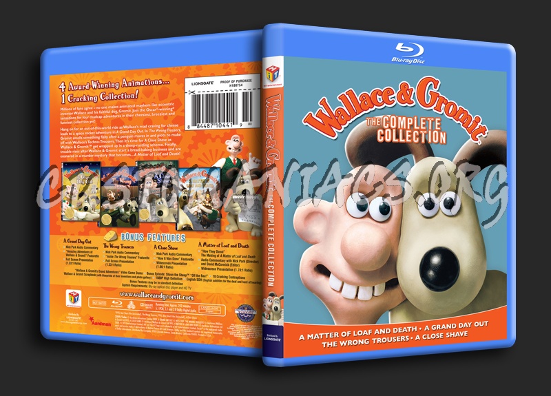 Wallace & Gromit The Complete Collection blu-ray cover