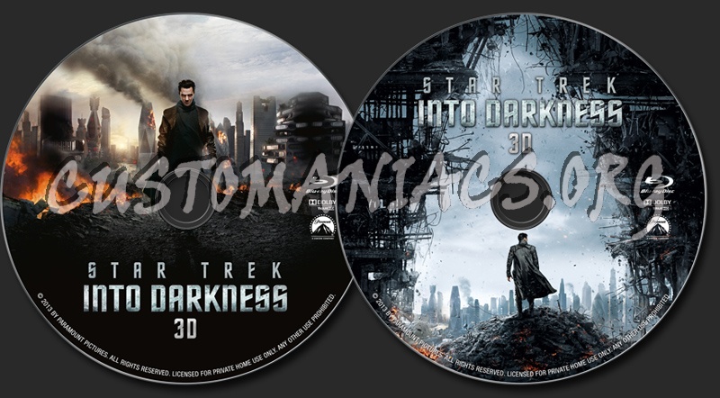 Star Trek Into Darkness (3D) blu-ray label