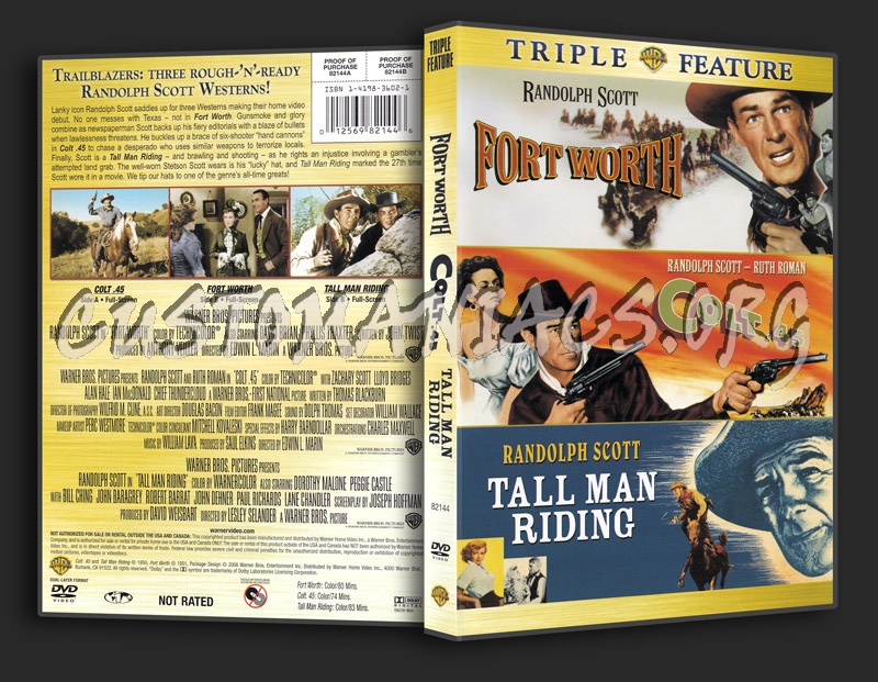 Randolph Scott: Fort Worth / Colt .45 / Tall Man Riding dvd cover