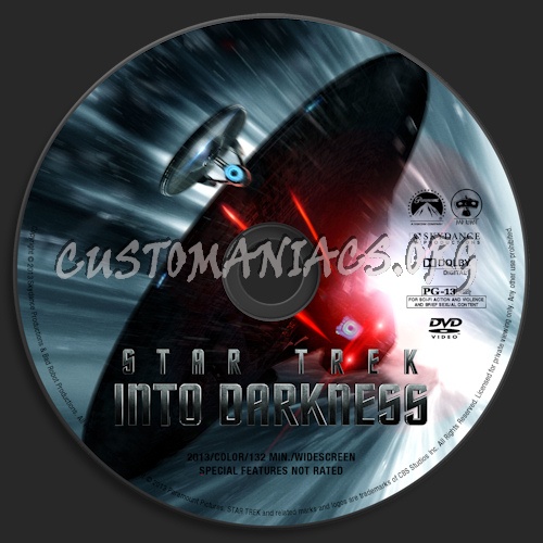 Star Trek Into Darkness dvd label