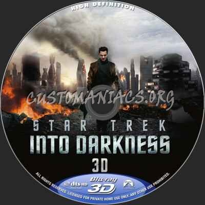 Star Trek Into Darkness (2D+3D) blu-ray label