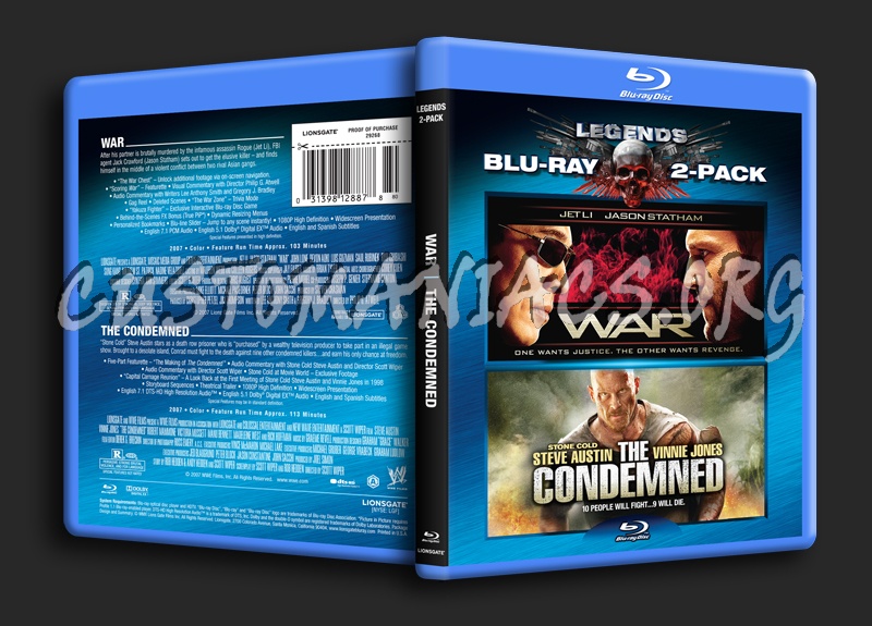 War / The Condemned blu-ray cover