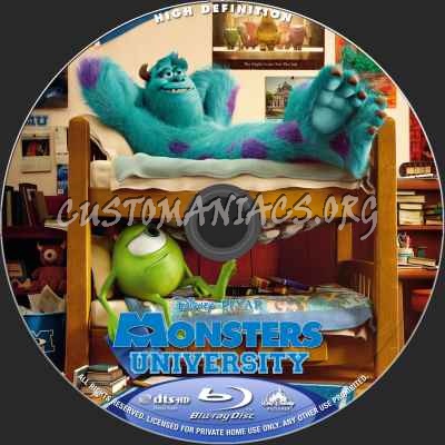 Monsters University (2D+3D) blu-ray label