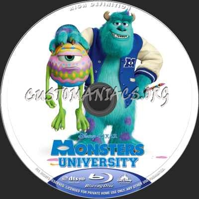 Monsters University (2D+3D) blu-ray label