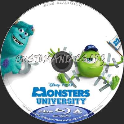 Monsters University (2D+3D) blu-ray label