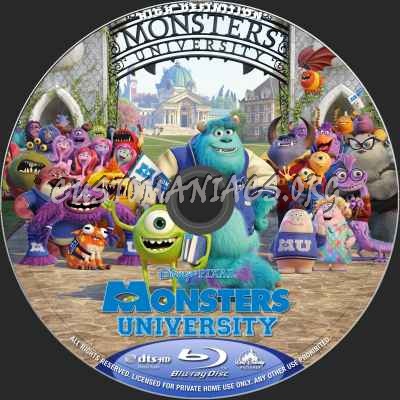 Monsters University (2D+3D) blu-ray label