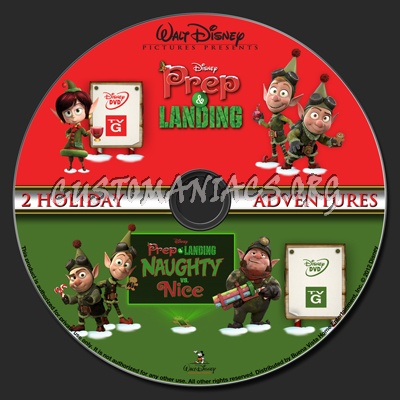 Prep & Landing / Prep & Landing Naughty vs. Nice Double dvd label