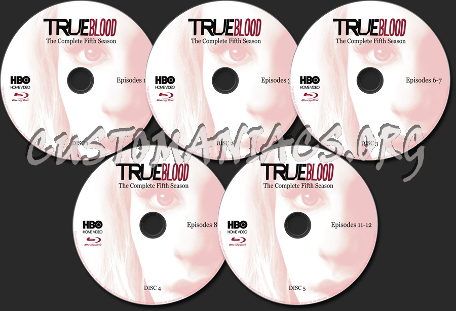 True Blood Season 5 blu-ray label