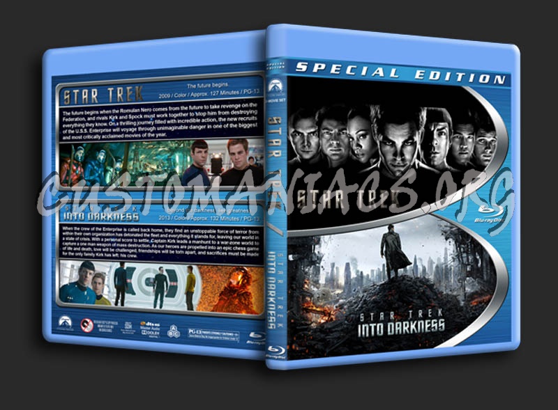 Star Trek / Star Trek: Into Darkness Double blu-ray cover