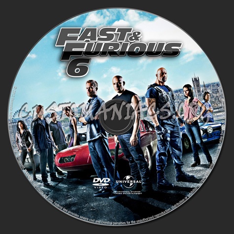 Fast & Furious 6 dvd label