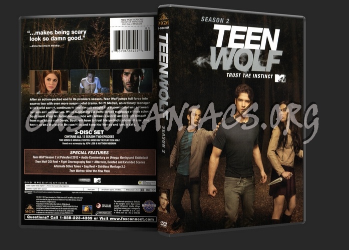 Teen Wolf Season 2 dvd cover