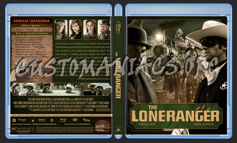 The Lone Ranger blu-ray cover