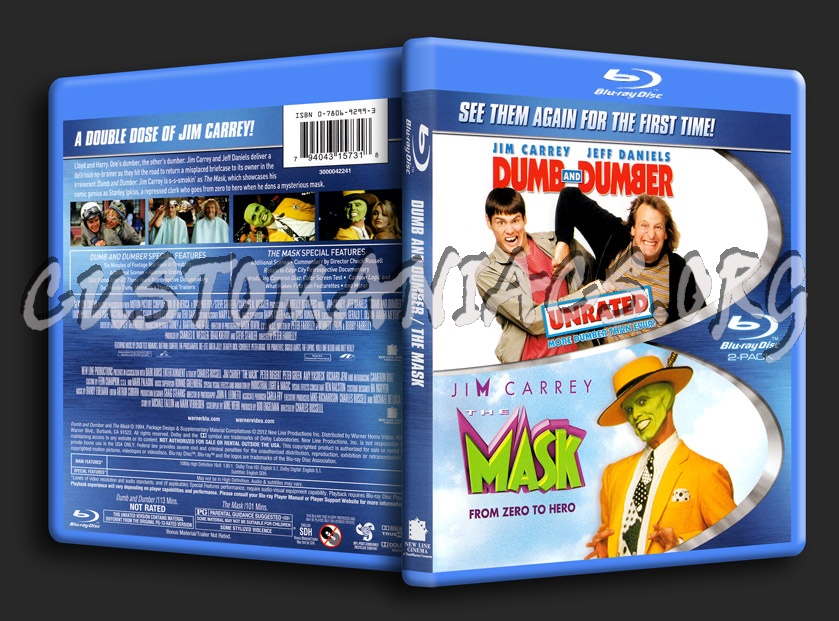 Dumb and Dumber / The Mask blu-ray cover