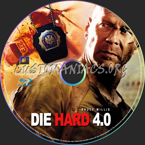 Die Hard 4.0 blu-ray label