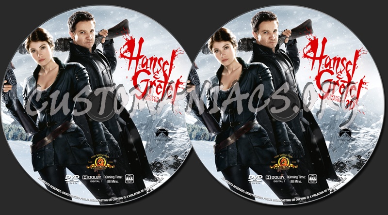 Hansel & Gretel: Witch Hunters (2D & 3D) dvd label