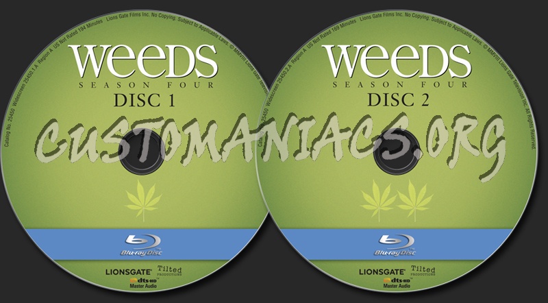 Weeds Season 4 blu-ray label