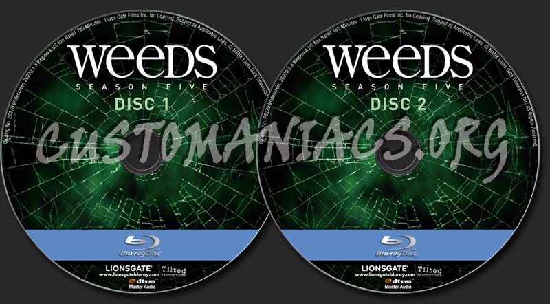 Weeds Season 5 blu-ray label