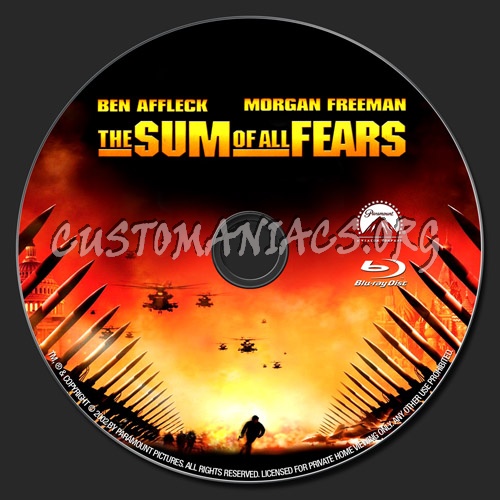 The Sum of All Fears blu-ray label