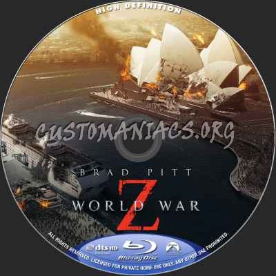 World War Z blu-ray label