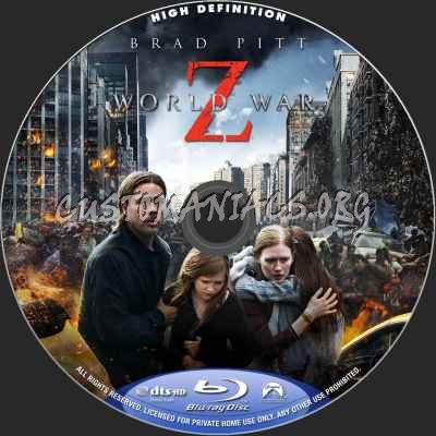 World War Z blu-ray label