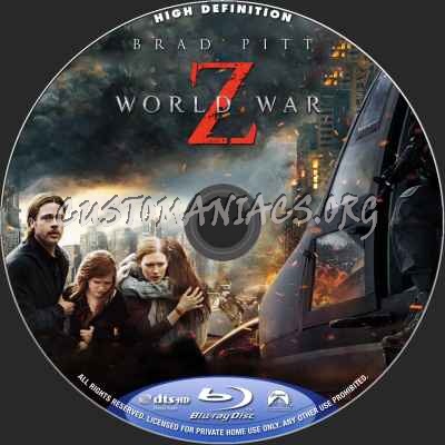 World War Z blu-ray label