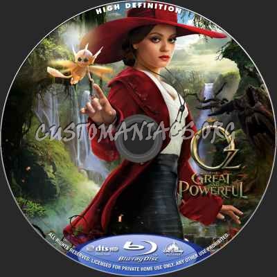 Oz The Great And Powerful blu-ray label