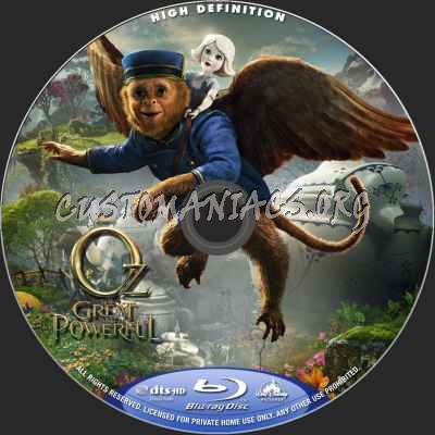 Oz The Great And Powerful blu-ray label