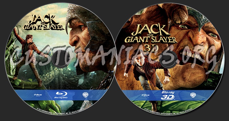 Jack the Giant Slayer 2D & 3D blu-ray label