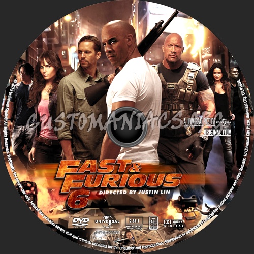 Fast & Furious 6 (2013) dvd label