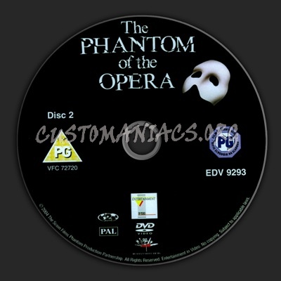 The Phantom Of The Opera dvd label