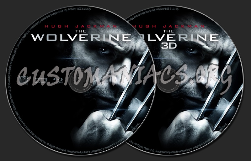 The Wolverine (2D/3D) blu-ray label