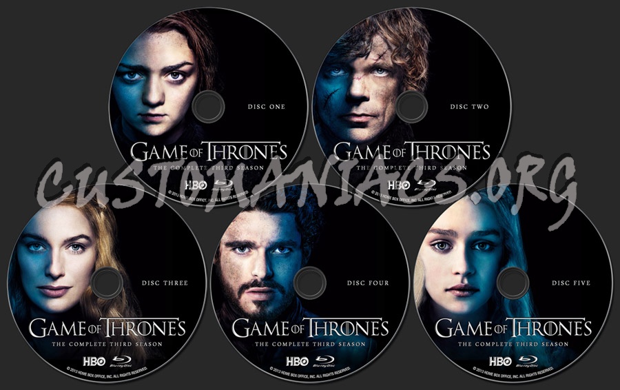 Game of Thrones Season 3 blu-ray label