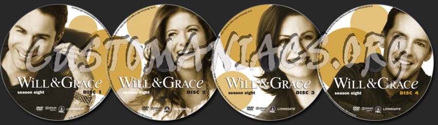 Will & Grace Season 8 dvd label